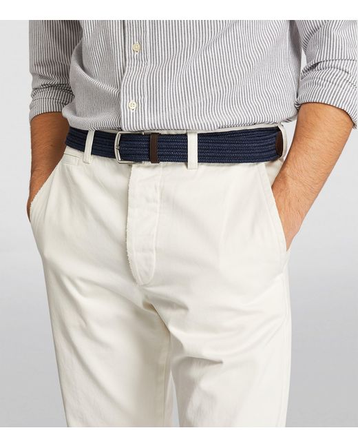 Polo Ralph Lauren Blue Canvas Braided Belt for men