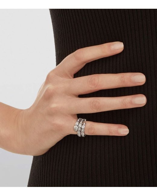 BVLGARI Metallic And Diamond Serpenti Viper Ring