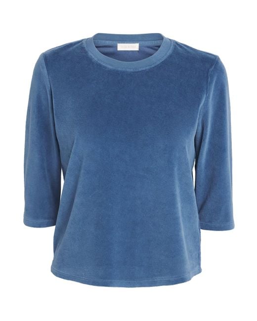 Suzie Kondi Blue Cotton-Blend Corfu T-Shirt