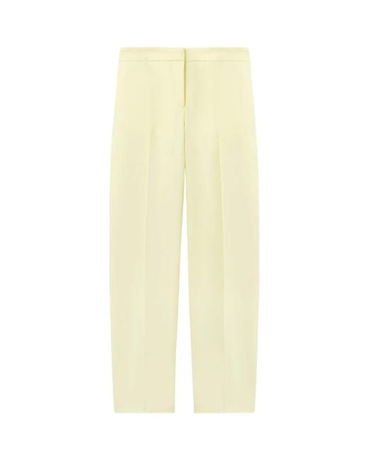 McQueen Yellow Wool Straight Trousers