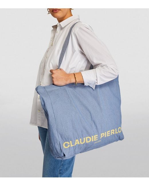 Claudie Pierlot Blue Logo Tote Bag