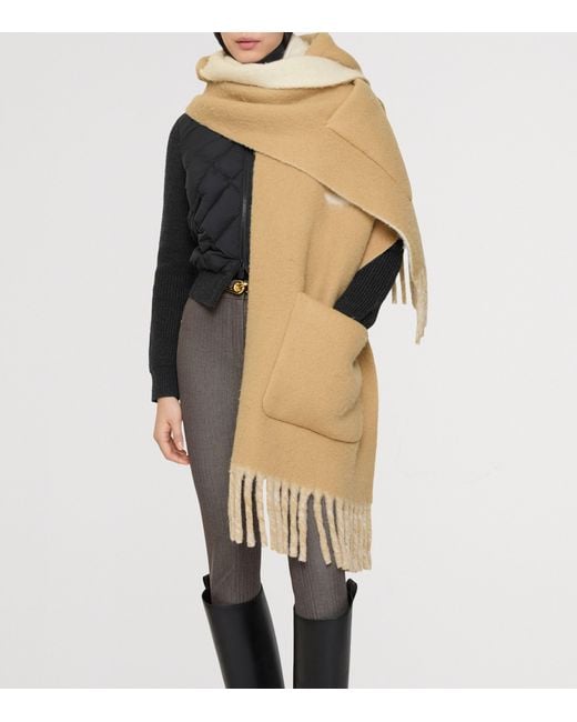 Burberry Natural Wool-Blend Hooded Scarf