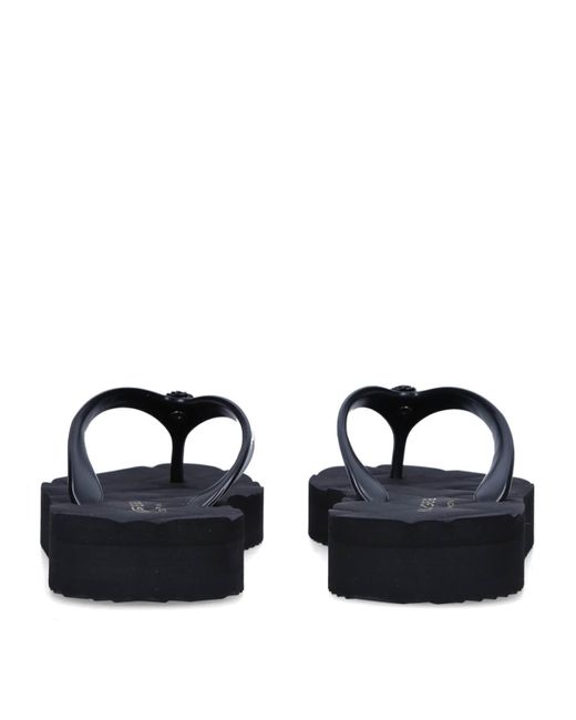 Kurt Geiger Black Kensington Q Two-Post Rubber Flip Flops
