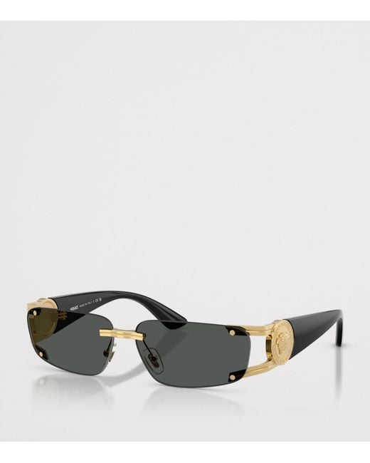 Versace Metallic Metal Ve2291 Rectangle Sunglasses for men