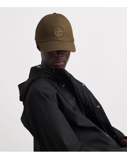 Stone Island Brown Cotton Ghost Baseball Cap for men