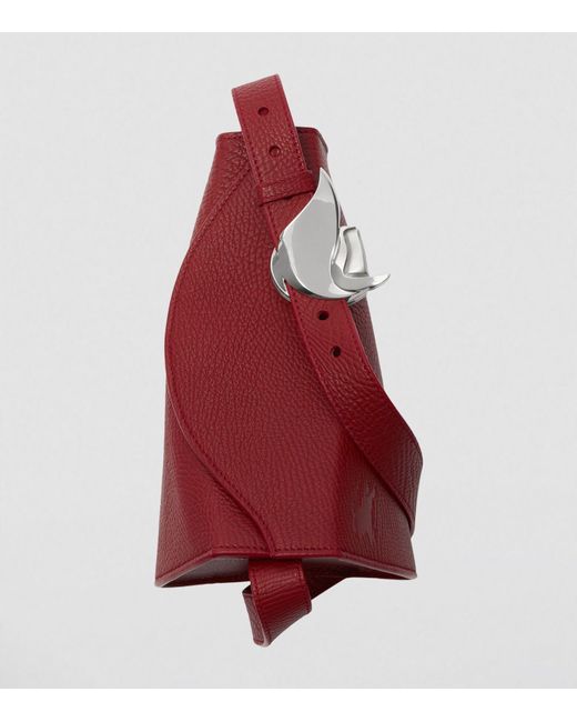 Burberry Red Small Leather Horn Shoulder Bag