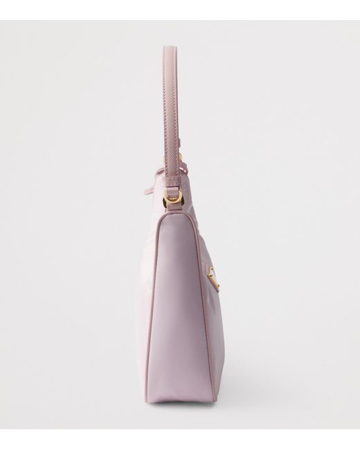 Prada Purple Mini Re-Nylon And Leather Re-Edition 2005 Shoulder Bag