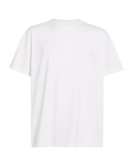 Wooyoungmi White Cotton Logo T-shirt for men