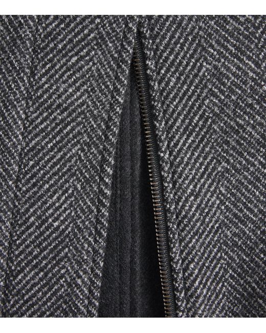 Stella McCartney Gray Wool Herringbone Field Jacket