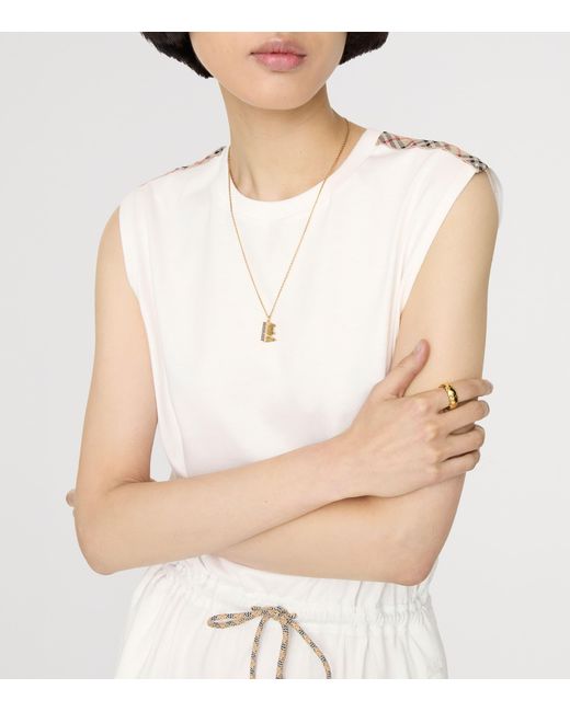 Burberry White Cotton Jersey Sleeveless Mini Dress