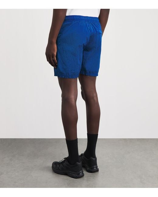 Stone Island Blue Recycled Logo Swim Shorts for men