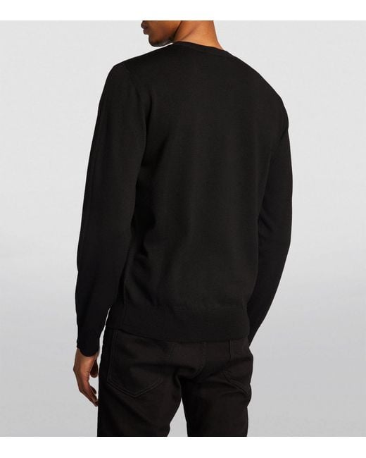 DSquared² Black Virgin Wool Logo Sweater for men