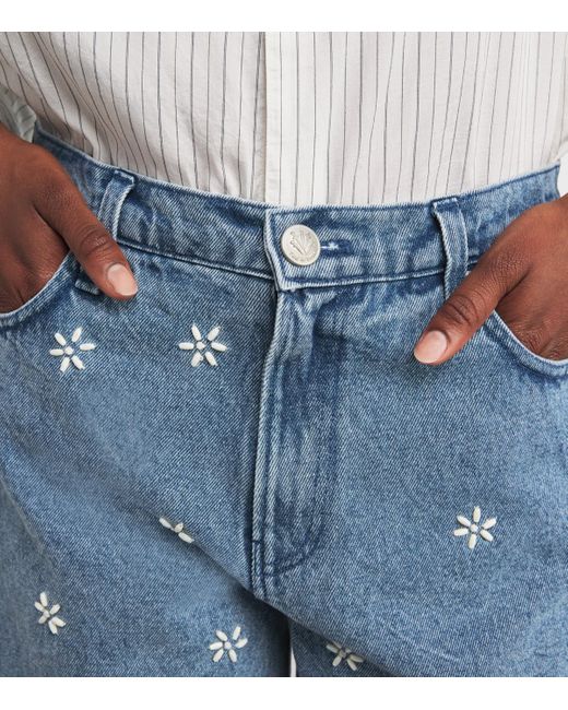 Rag & Bone Blue Denim Embellished Aspen Shorts