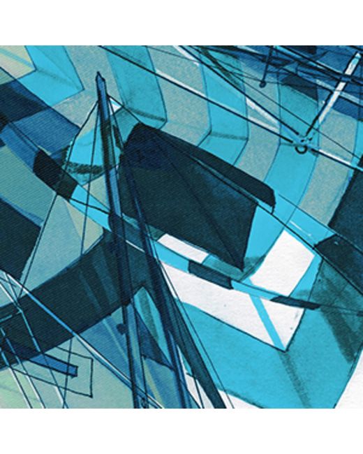 Max Mara Blue Silk Printed Scarf