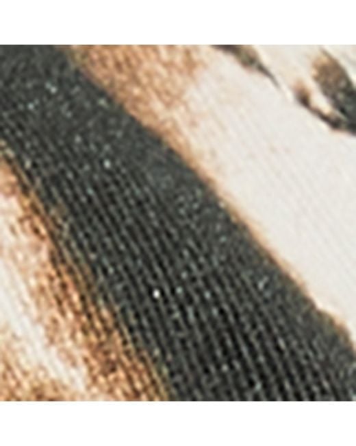 Ganni Metallic Organic Canvas Zebra Baseball Cap