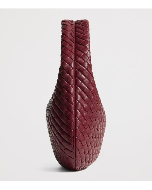 Bottega Veneta Red Small Leather Veneta Shoulder Bag