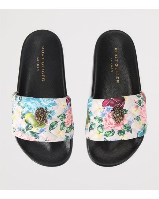 Kurt Geiger White Meena Eagle Slides