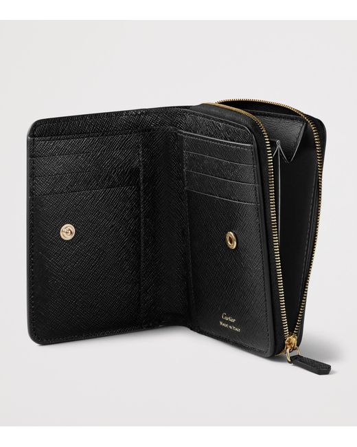 Cartier Black Leather C De Wallet