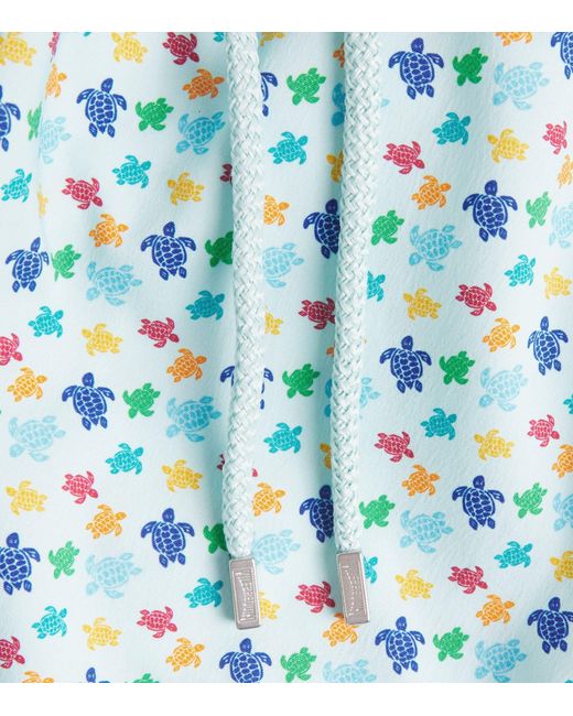 Vilebrequin Blue Turtle Print Moorise Swim Shorts for men
