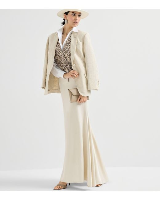 Brunello Cucinelli Natural Knitted Sequin Vest
