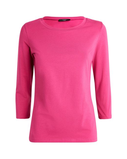 Weekend by Maxmara Pink Stretch-cotton T-shirt