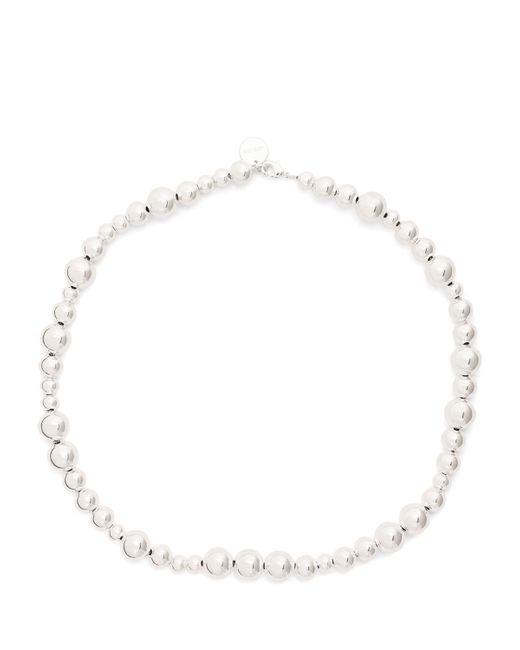 LIE STUDIO White Plated The Elly Necklace