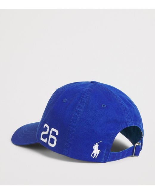 Polo Ralph Lauren Blue Cotton Twill France Crest Baseball Cap for men