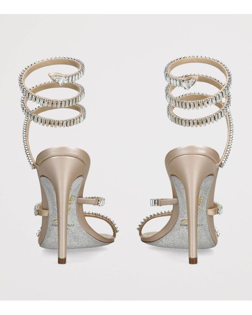 Rene Caovilla White Embellished Cleo Spark Sandals 105