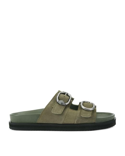Kurt Geiger Green Suede Bancroft Sandals for men