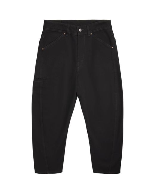 Lemaire Black Twisted Workwear Barrel Jeans for men