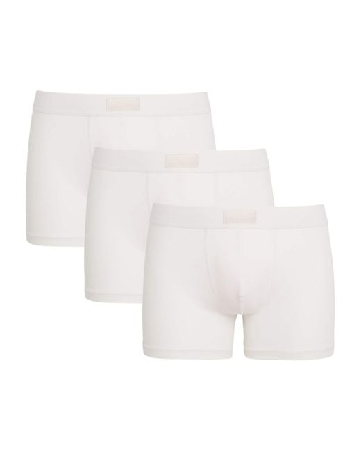 Skims White Stretch-Jersey Boxers for men