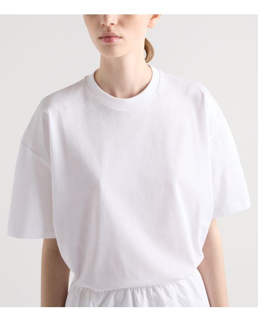 Prada White Cotton Jersey Oversized T-Shirt
