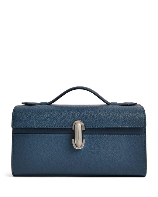 SAVETTE Blue Leather Symmetry Top-handle Bag
