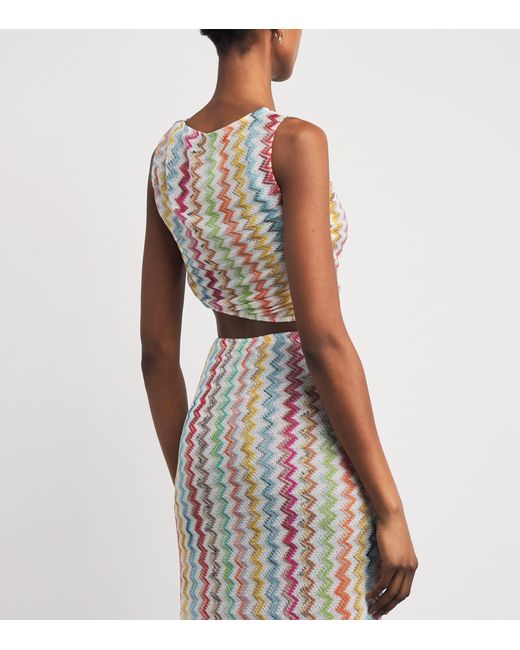 Missoni Multicolor Zigzag Crop Top