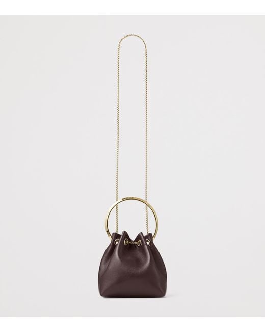 Jimmy Choo Brown Leather Bon Bon Top-Handle Bag