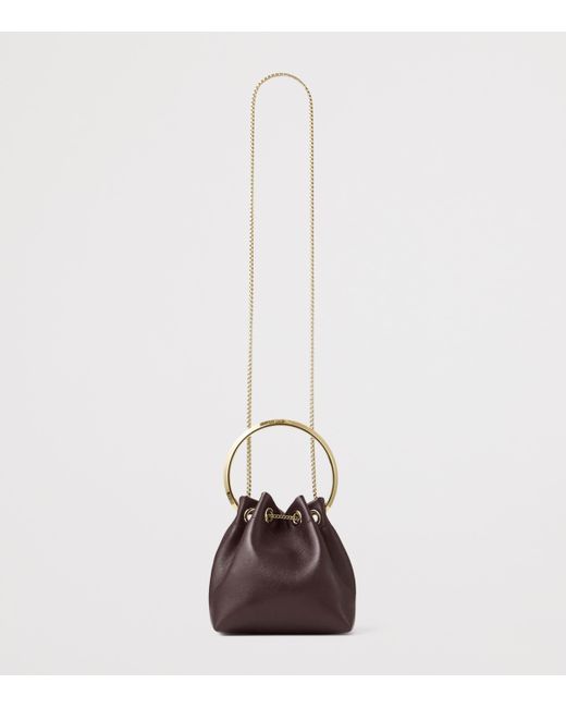 Jimmy Choo Brown Leather Bon Bon Top-Handle Bag