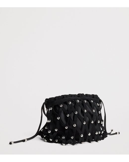 Sandro Black Studded Shoulder Bag