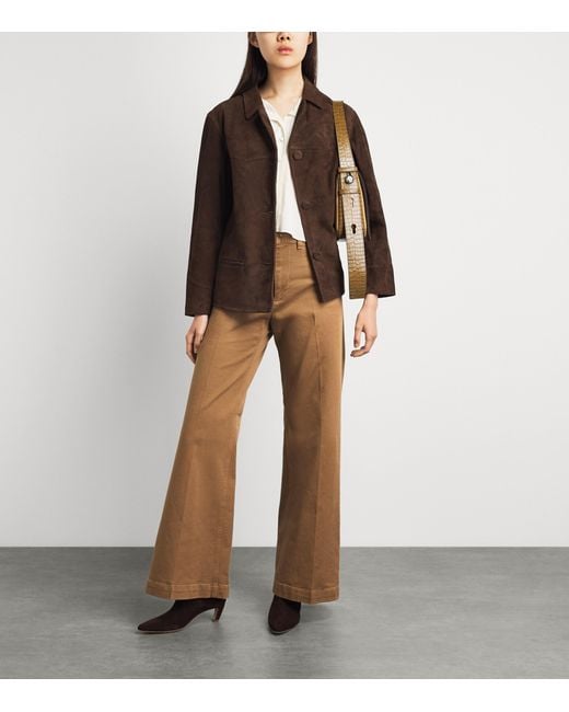 Tory Burch Brown Suede Lightweight Jacket