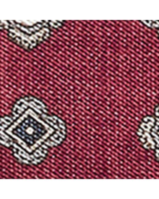 Brunello Cucinelli Purple Silk Medallion Pocket Square for men