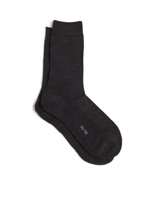 Falke Black Wool-Lyocell Climawool Socks