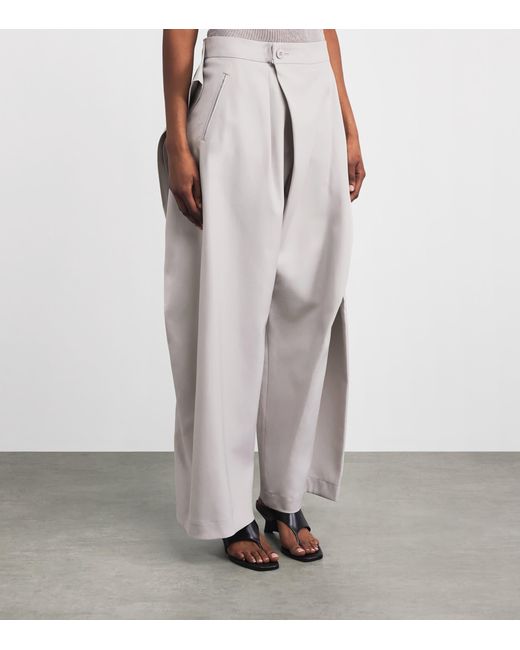 Issey Miyake Gray Fluttering Trousers