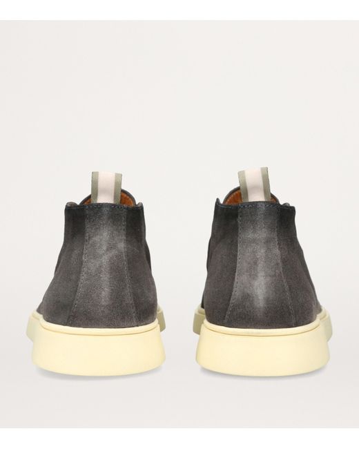 Officine Creative Brown Suede Bones Ankle Boots for men