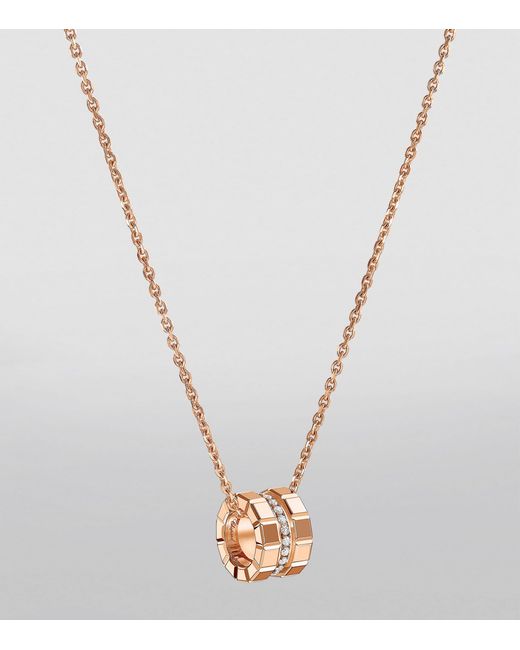 Chopard Metallic And Diamond Ice Cube Necklace