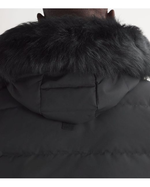 Moose Knuckles Black Down Cloud Bomber Puffer Jacket for men