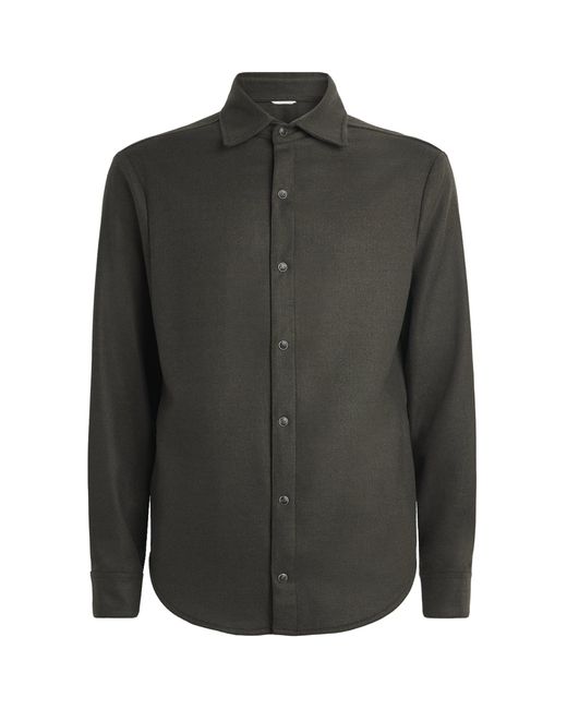 Marco Pescarolo Gray Virgin Wool-Cashmere Zenith Overshirt for men