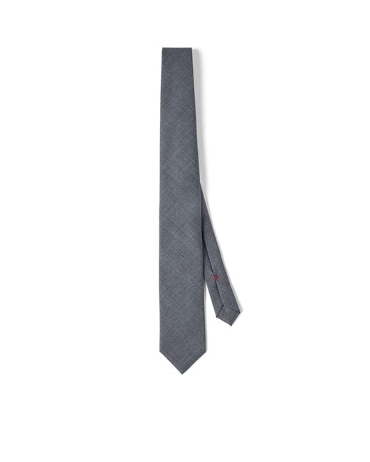 Brunello Cucinelli Blue Virgin Wool Tie for men
