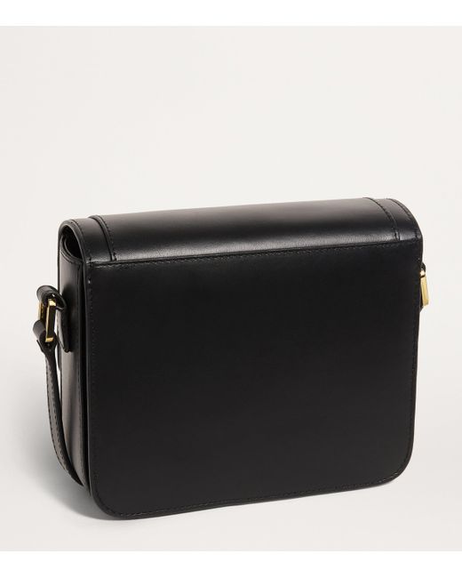 Harrods Black Leather Camera Bag