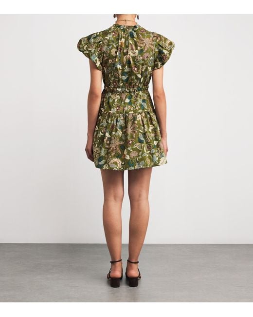 Ulla Johnson Green Izel Mini Dress