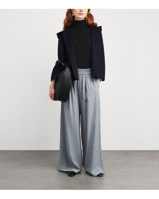 Wolk Morais Blue Cashmere Hooded Paletot Jacket