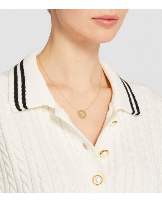 Jennifer Meyer Metallic And Diamond Alphabet S Necklace